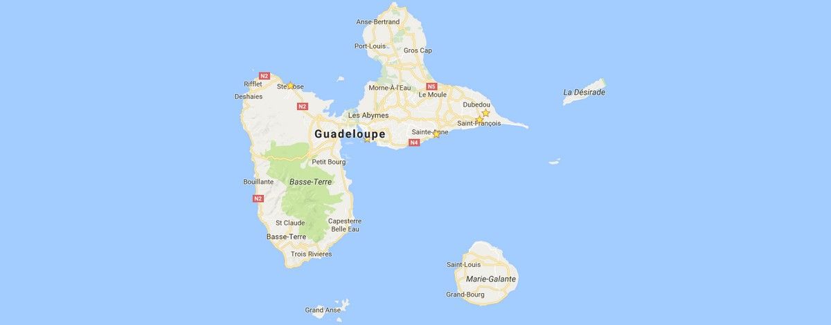 Carte de la Guadeloupe